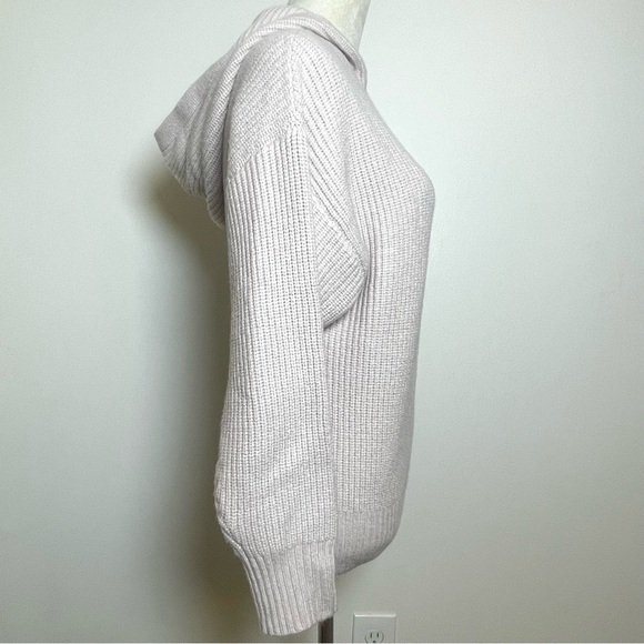 NWT Wild Fable Oversized Women’s Ribbed Hooded Pullover Sweater - Light Beige - Picture 2 of 11